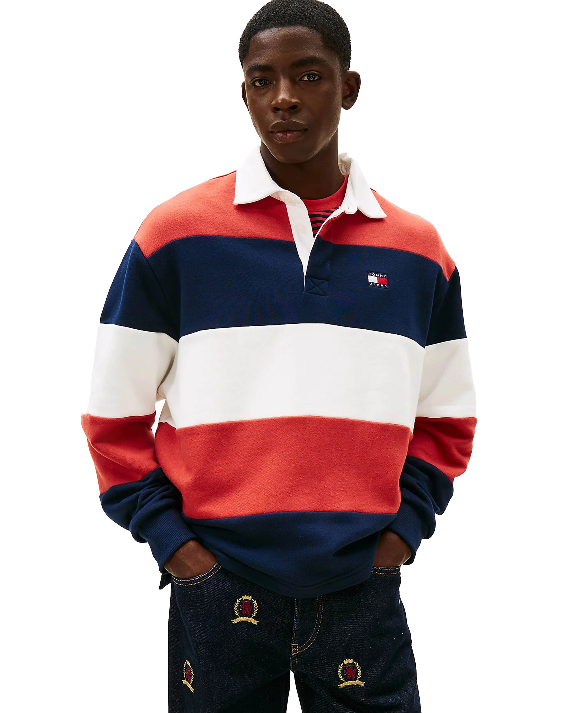 Badge Stripe Sweatshirt