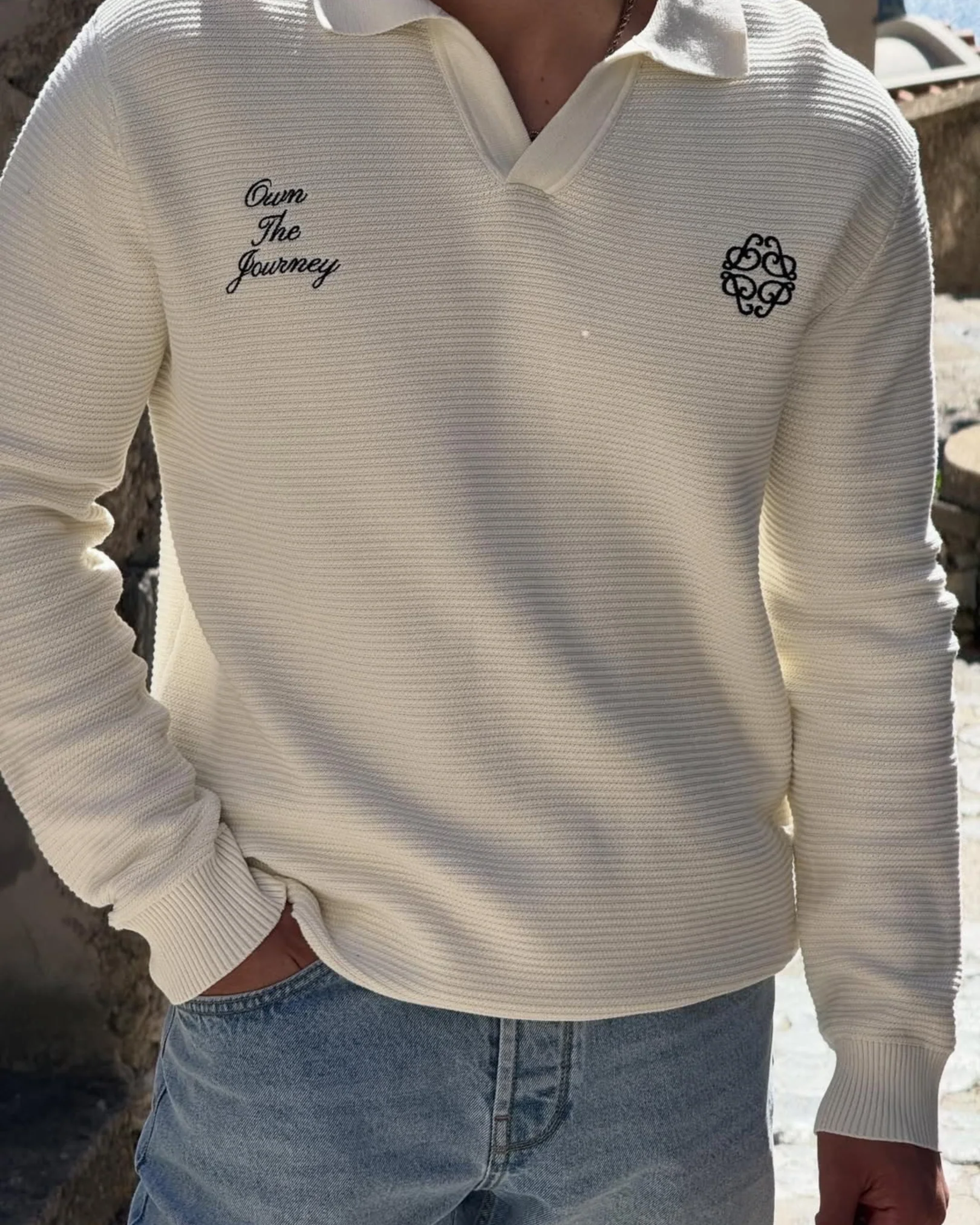 Embroidered Braided Polo - Image 2