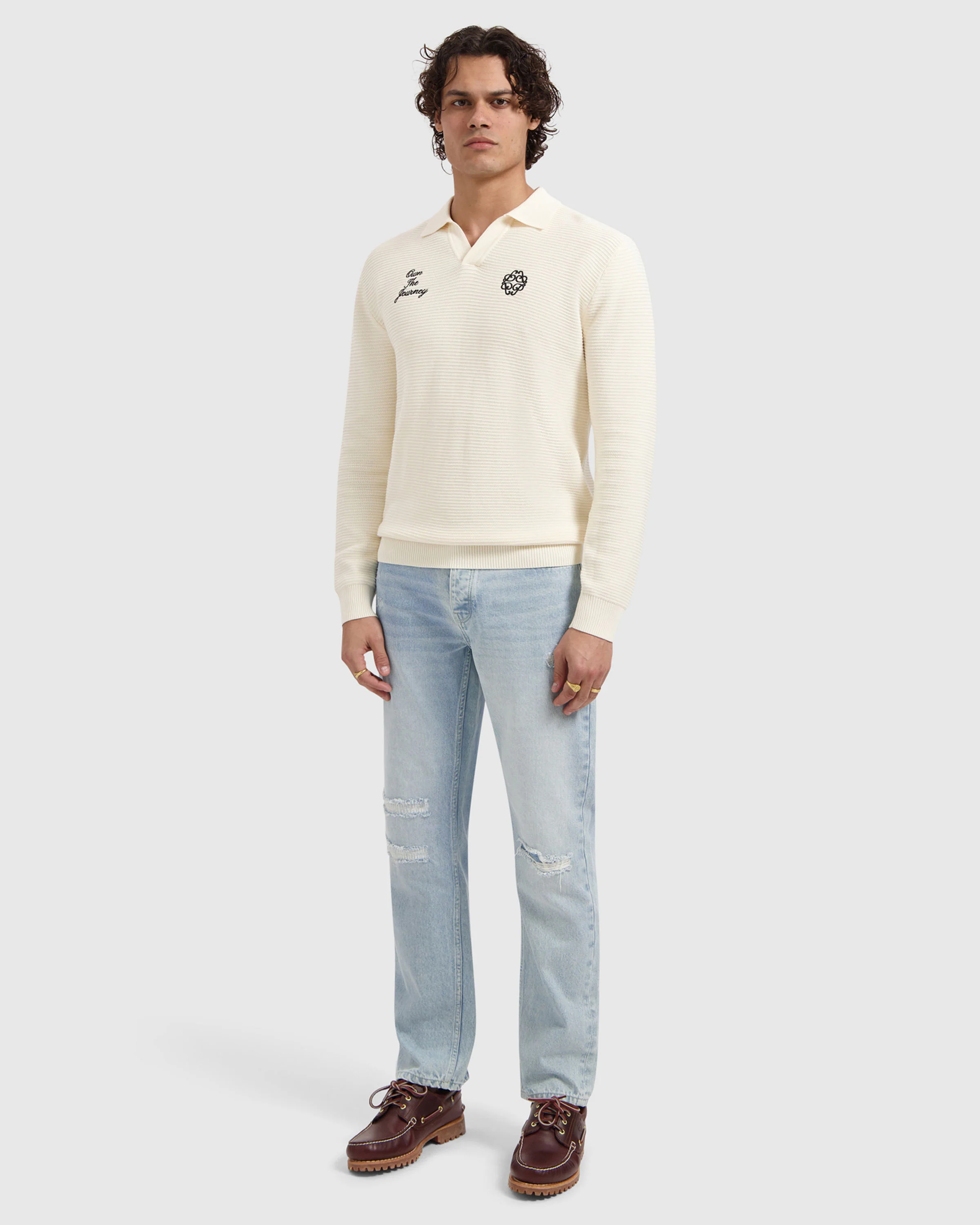 Embroidered Braided Polo - Image 3