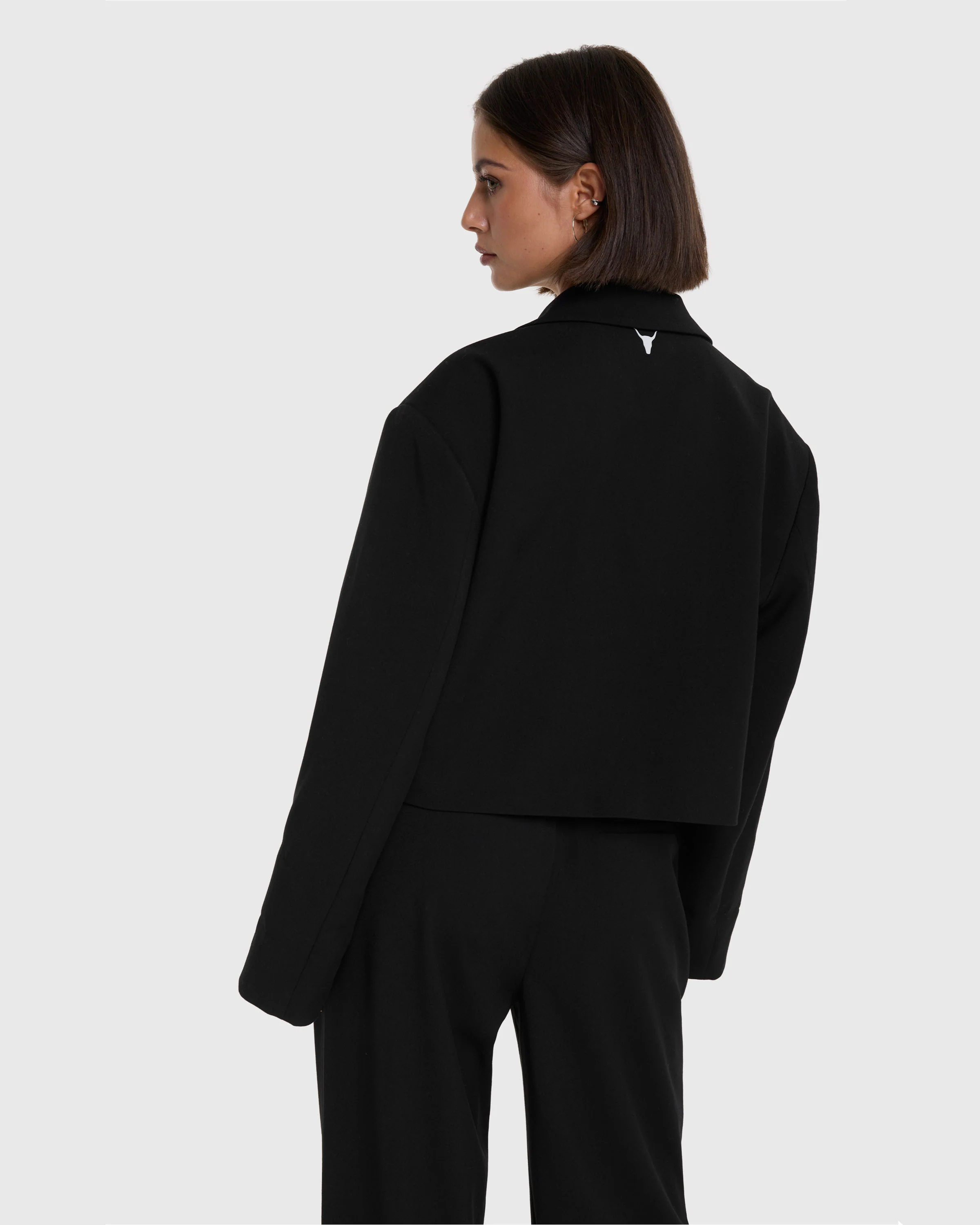 Flowy Cropped Blazer - Image 3