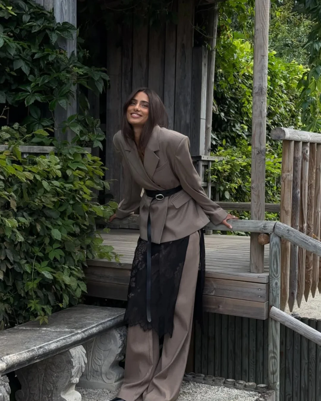 Geplooide Pantalon + Belted Blazer Set - Image 3
