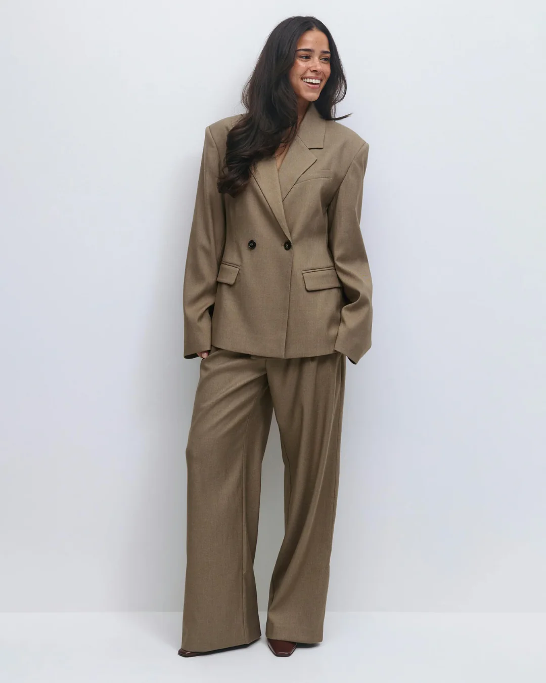 Geplooide Pantalon + Belted Blazer Set - Image 4