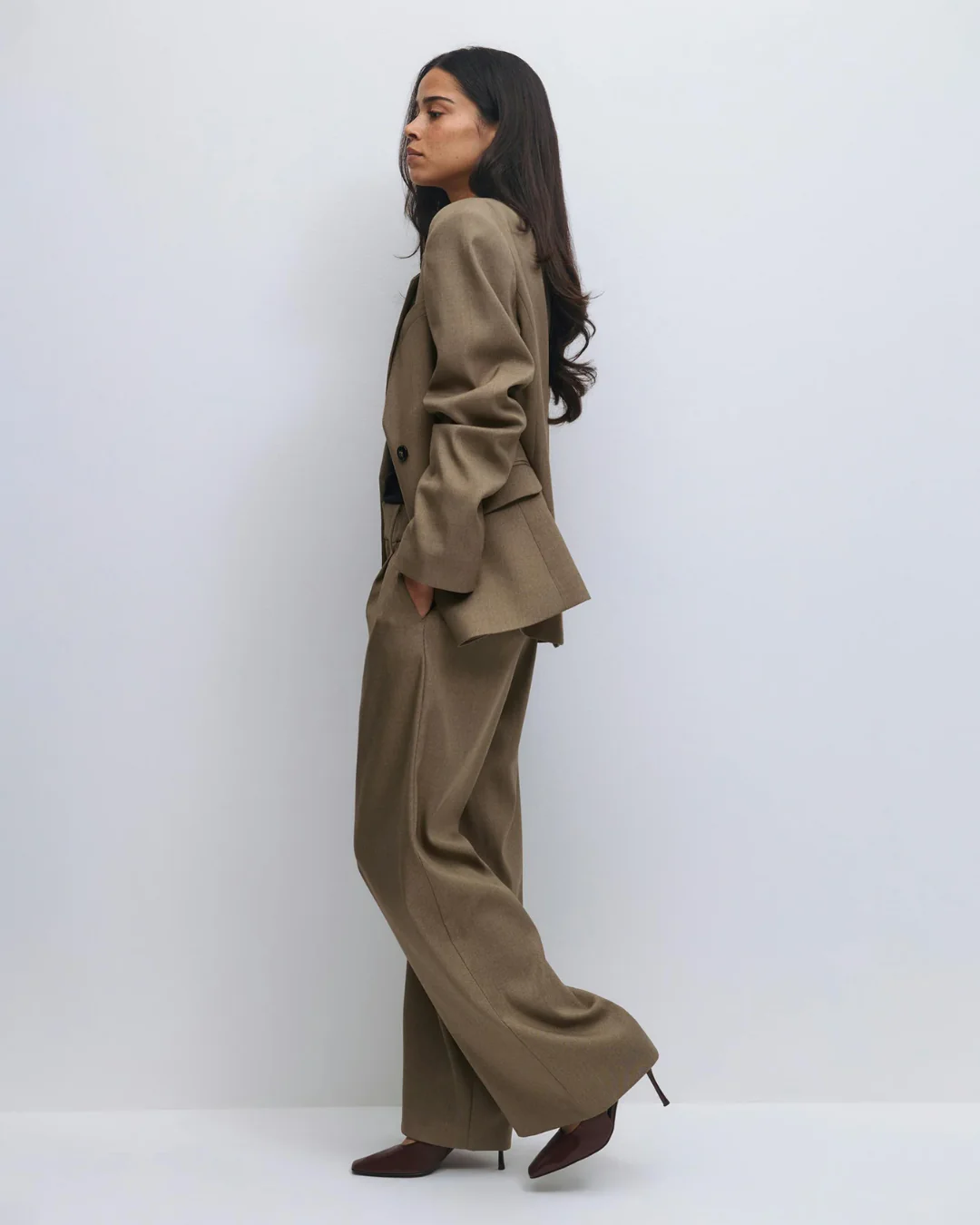 Geplooide Pantalon + Belted Blazer Set - Image 5