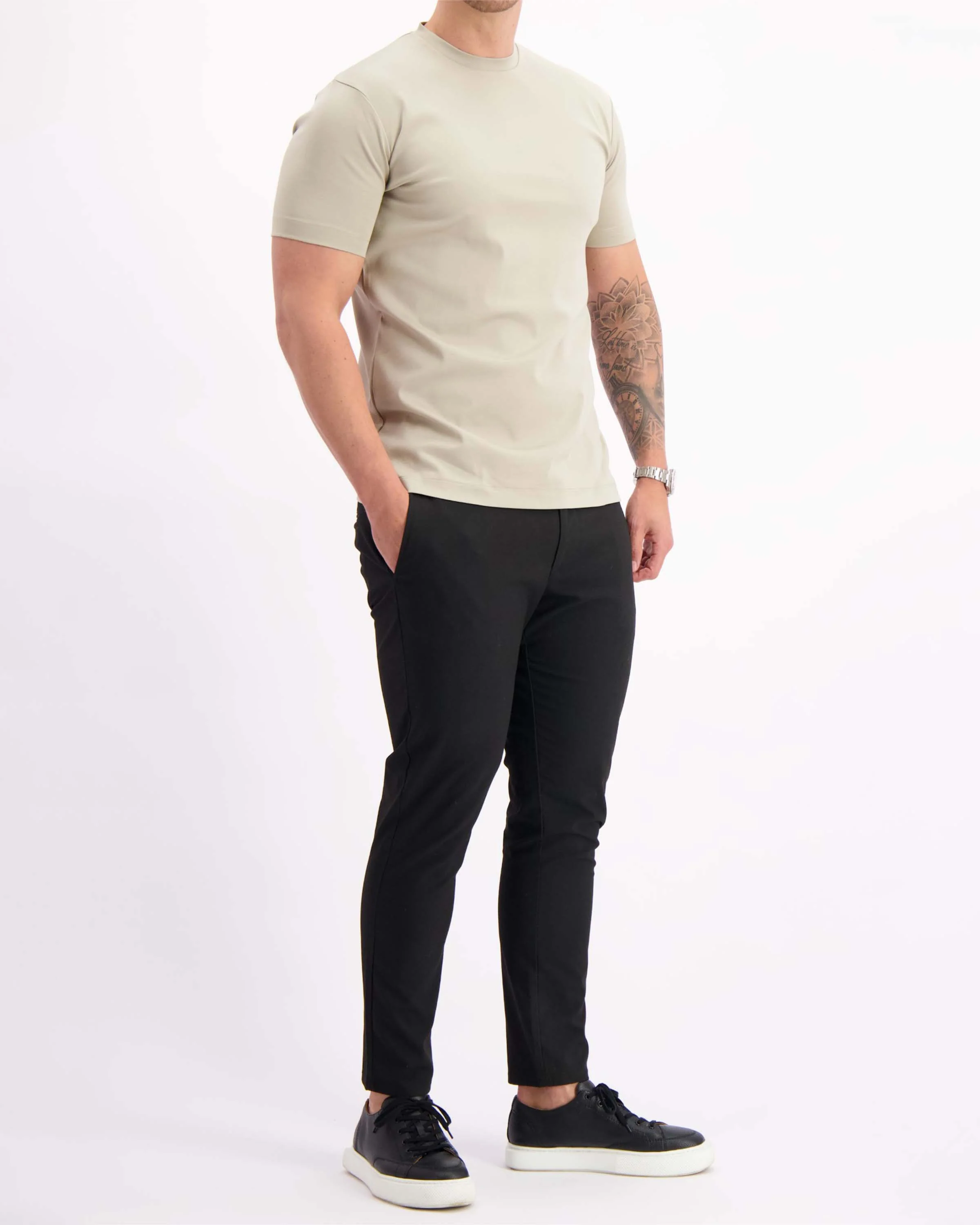 Mercerised T-shirt Beige - Image 2