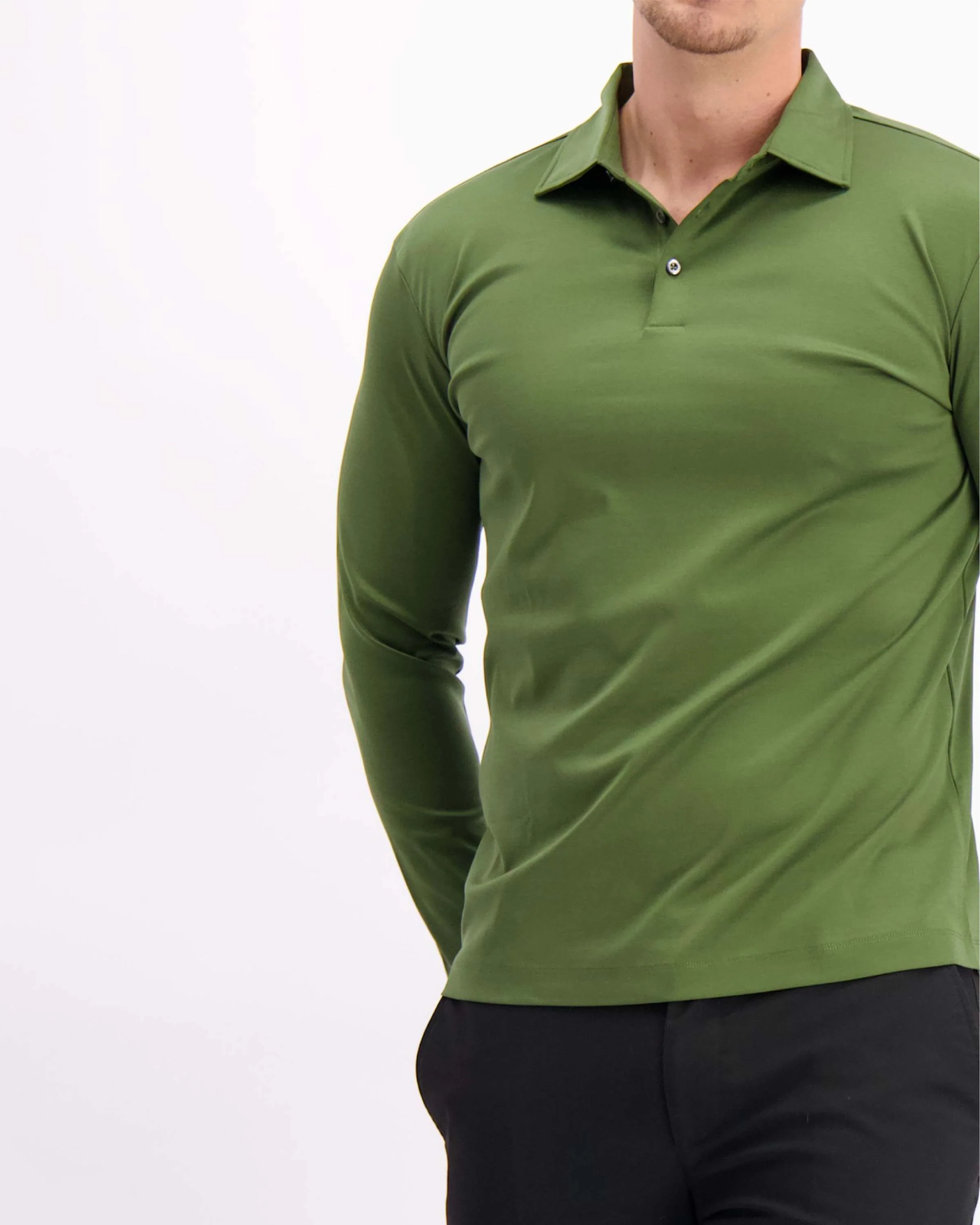 Polo Longsleeve Green - Image 2