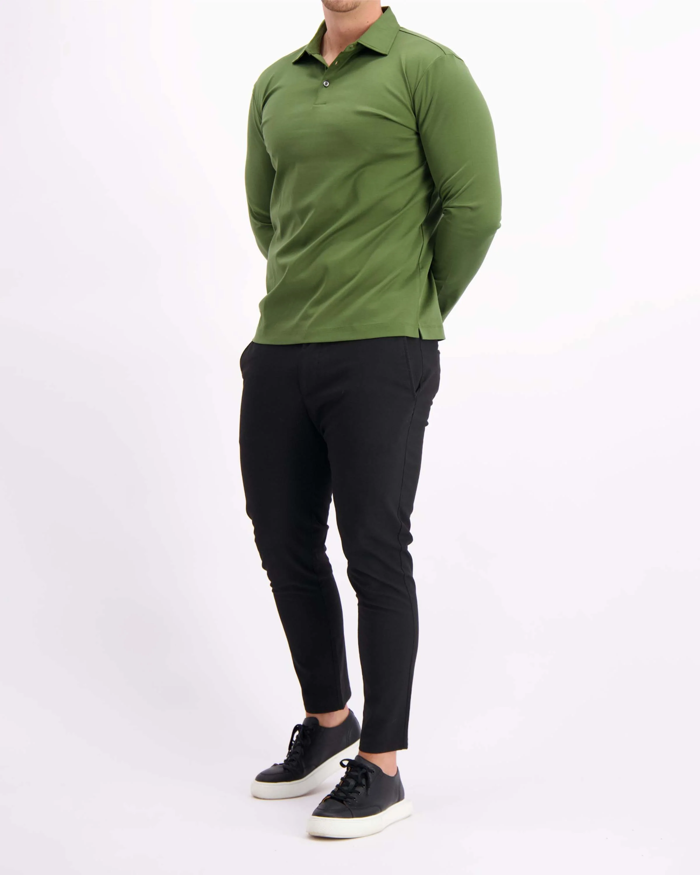 Polo Longsleeve Green - Image 3