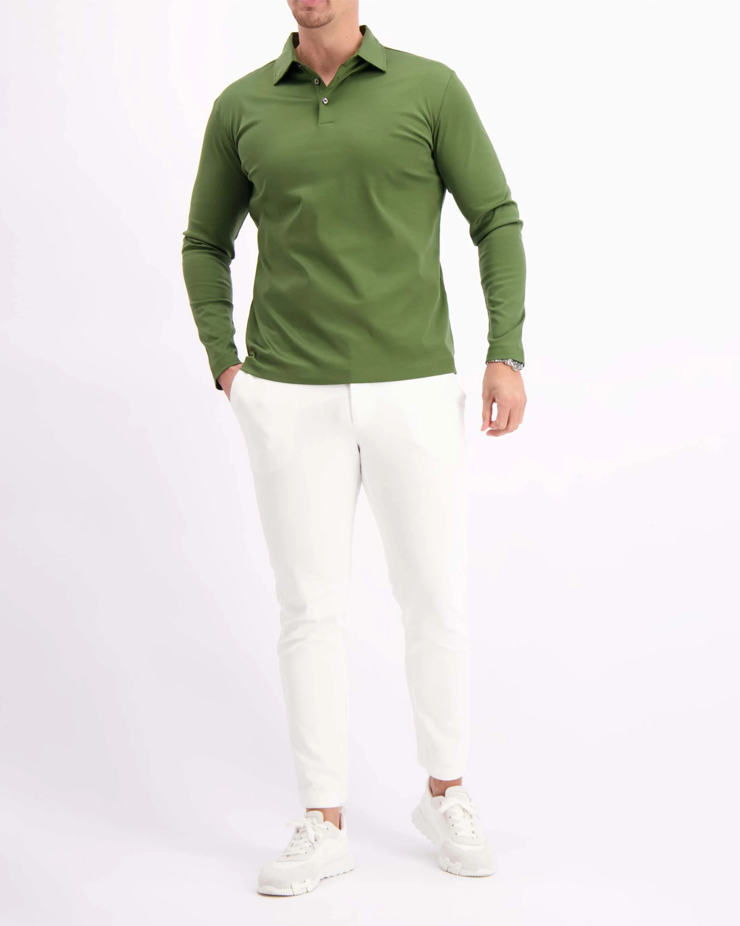 Polo Longsleeve Green - Image 5