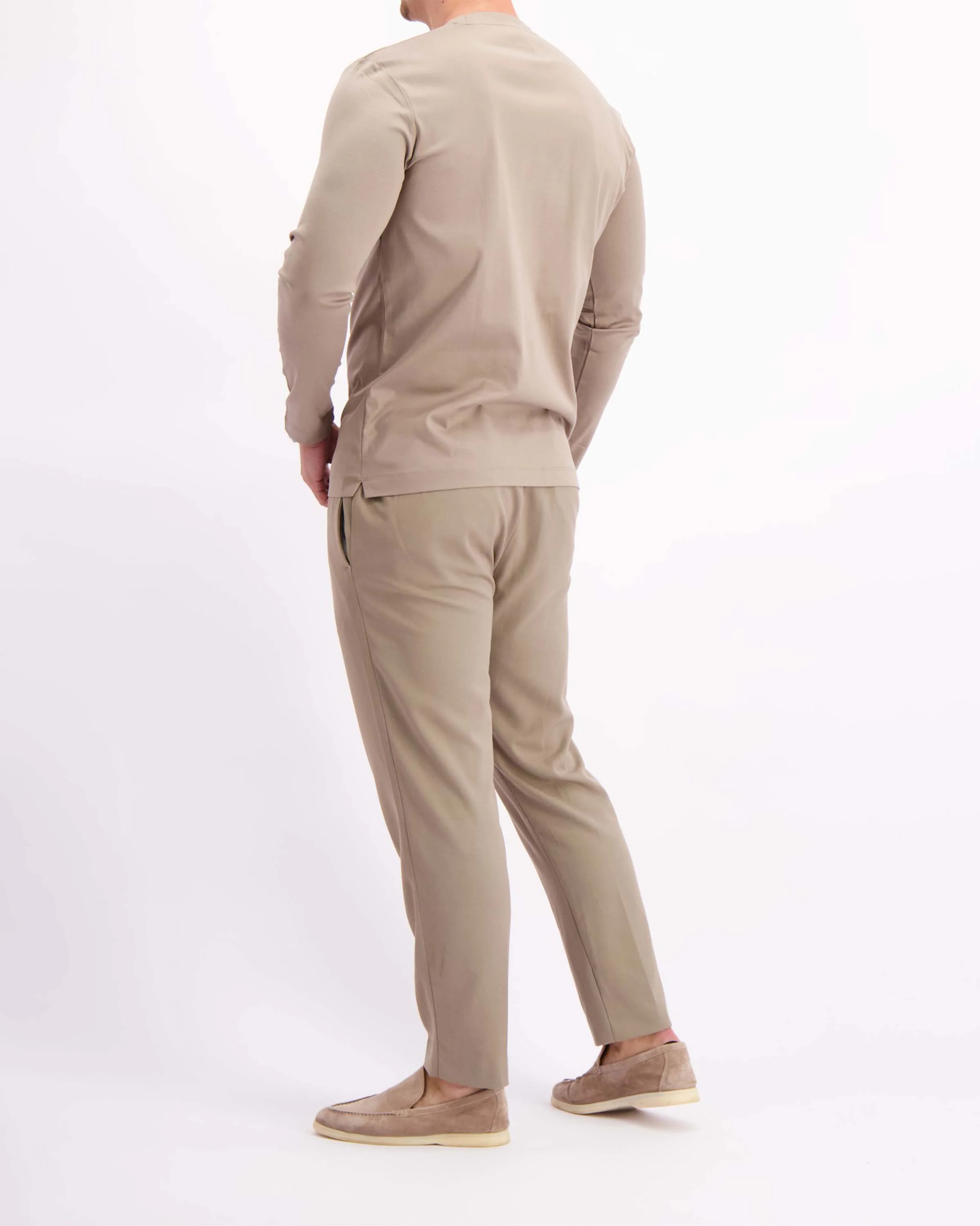 T-shirt Longsleeve Taupe - Image 4