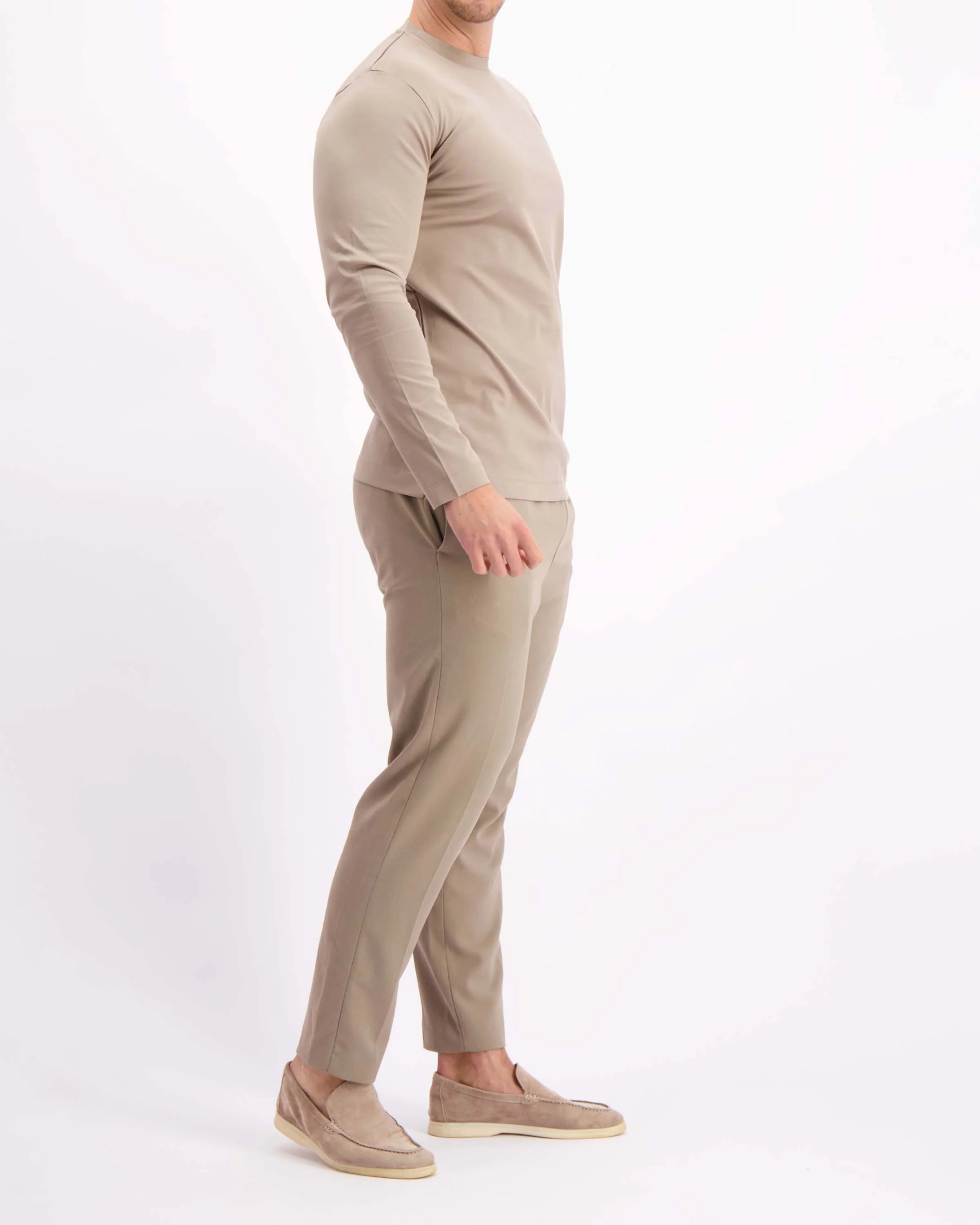 T-shirt Longsleeve Taupe - Image 5