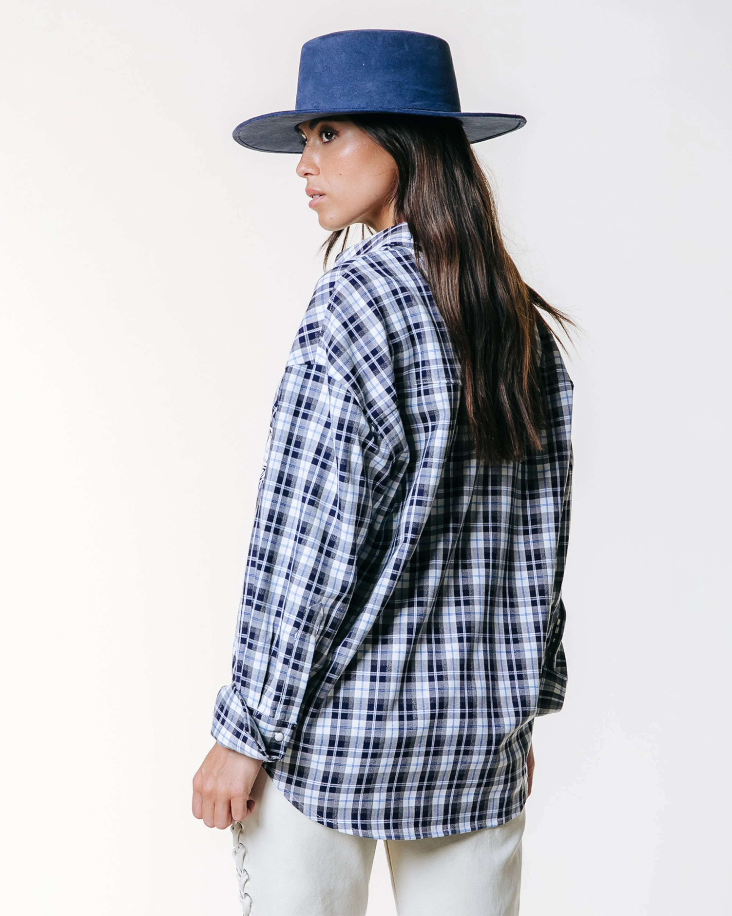 Talia Check Logo Blouse - Image 3
