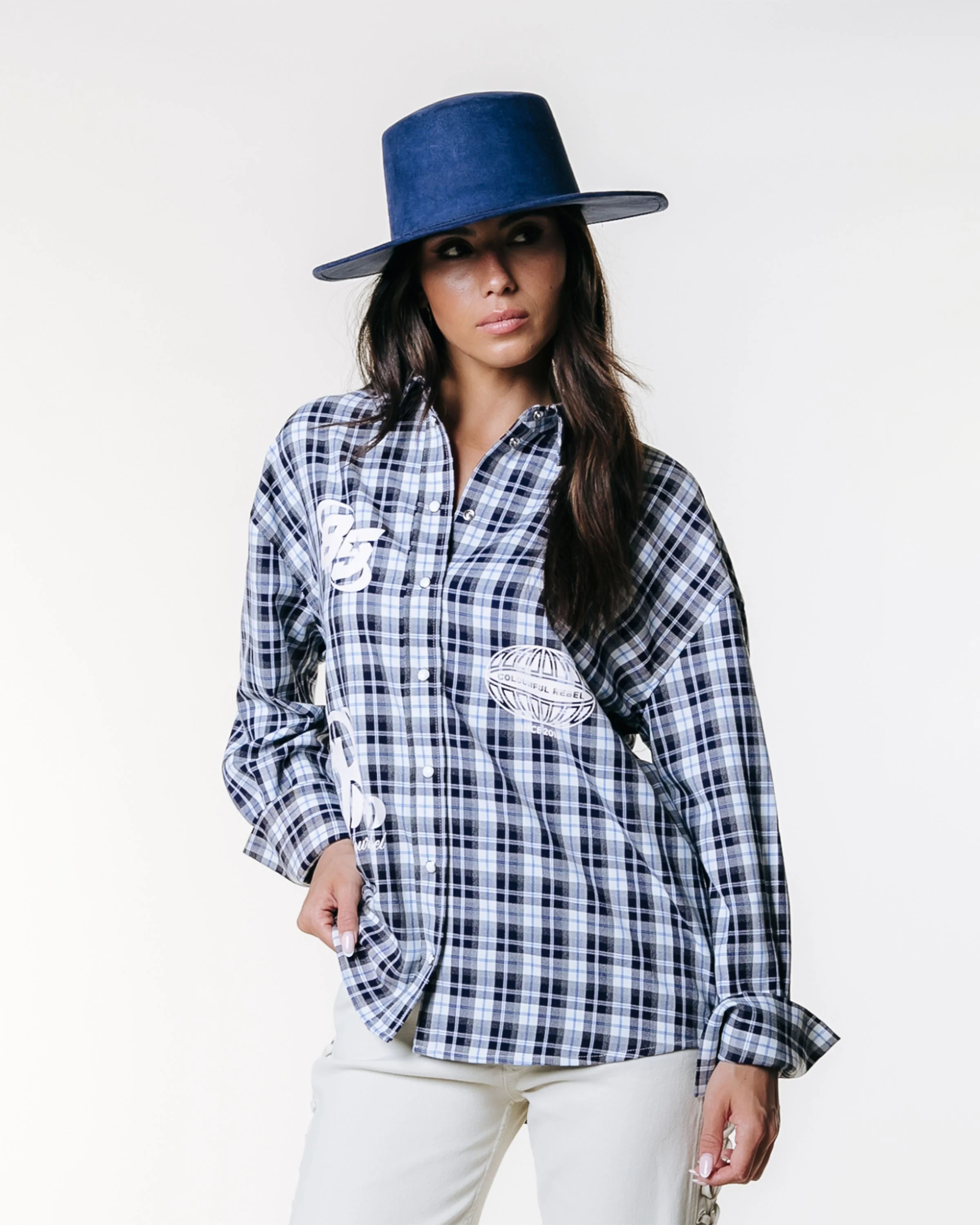 Talia Check Logo Blouse - Image 7