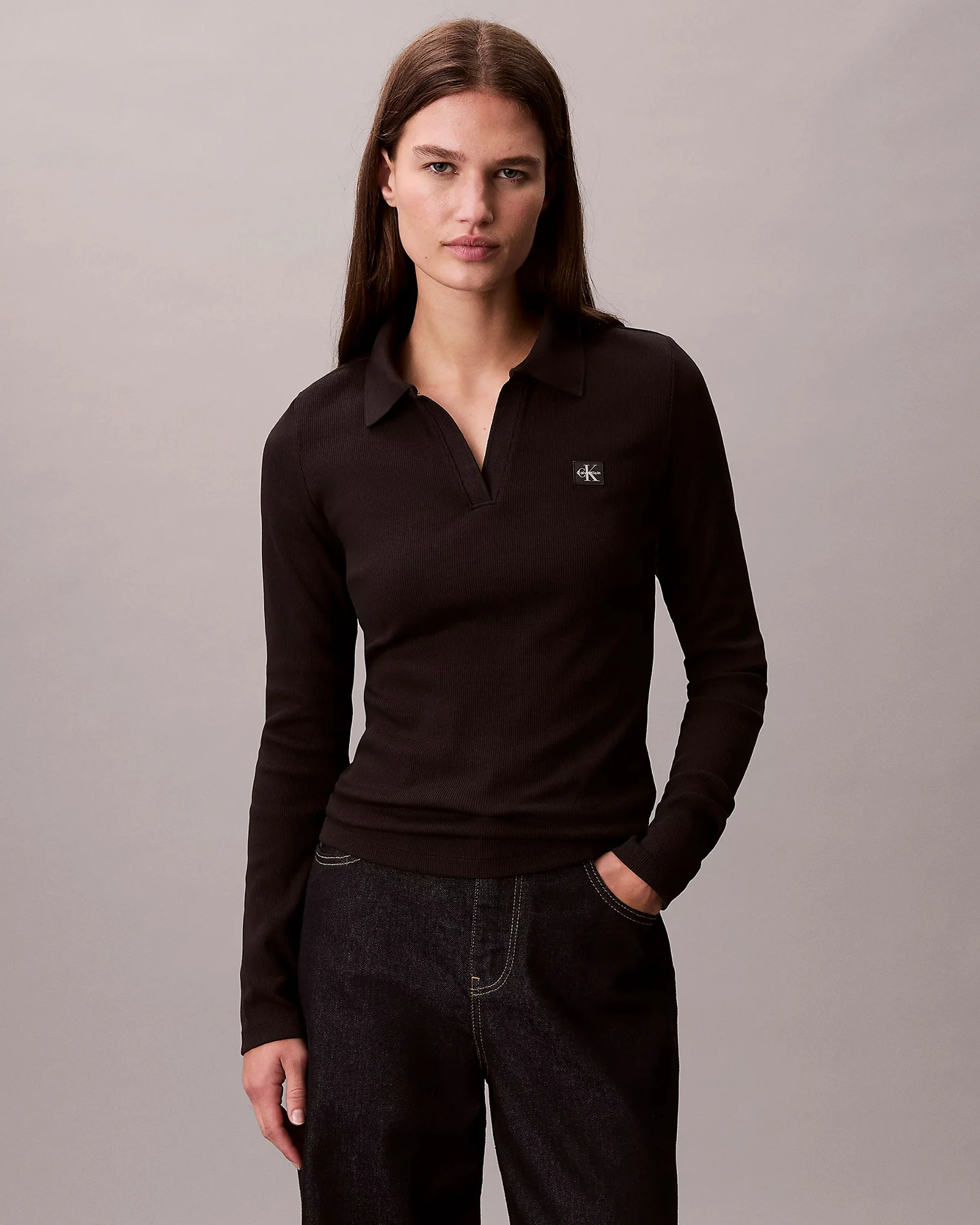 Woven Label Rib Top - Image 4