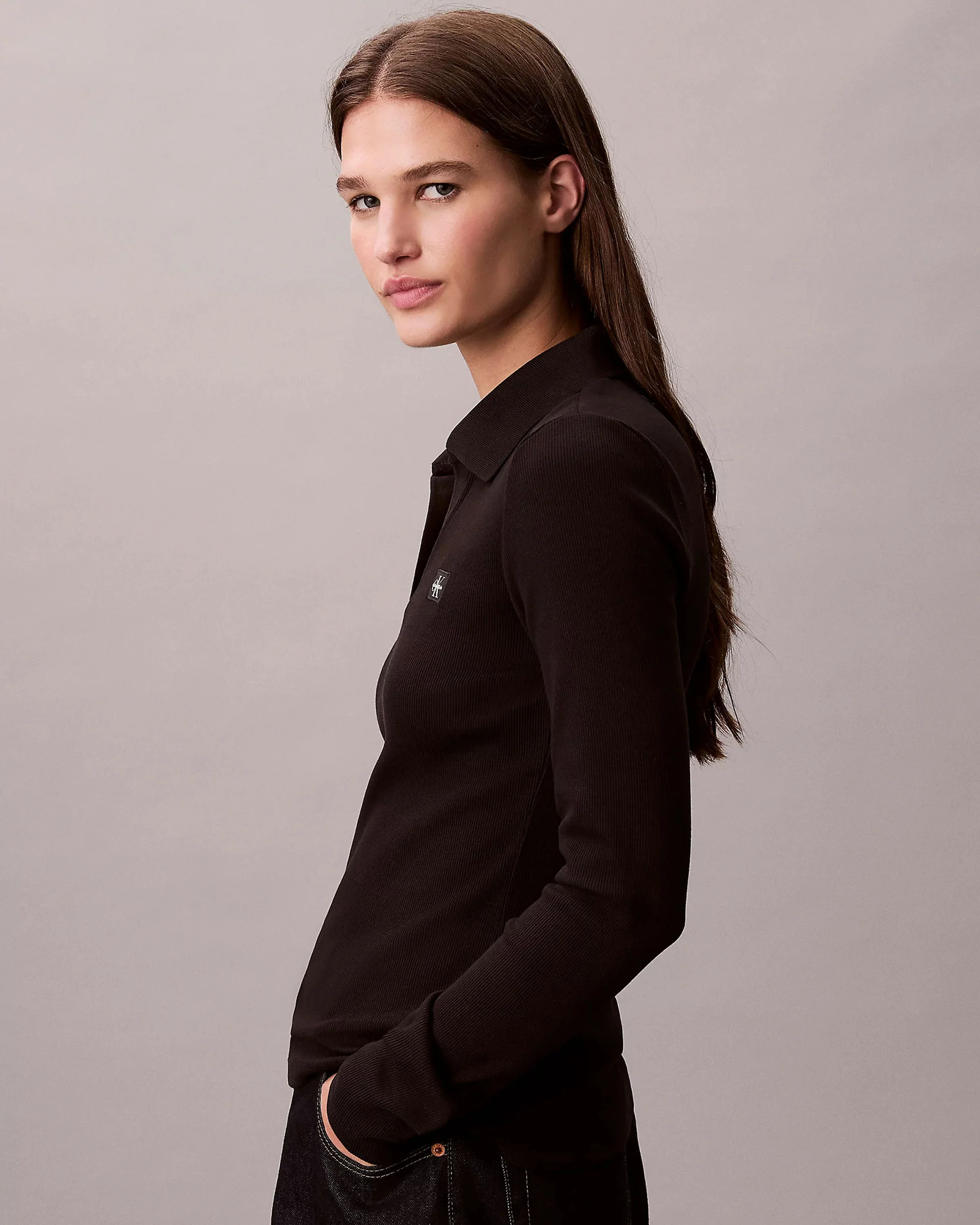 Woven Label Rib Top - Image 6