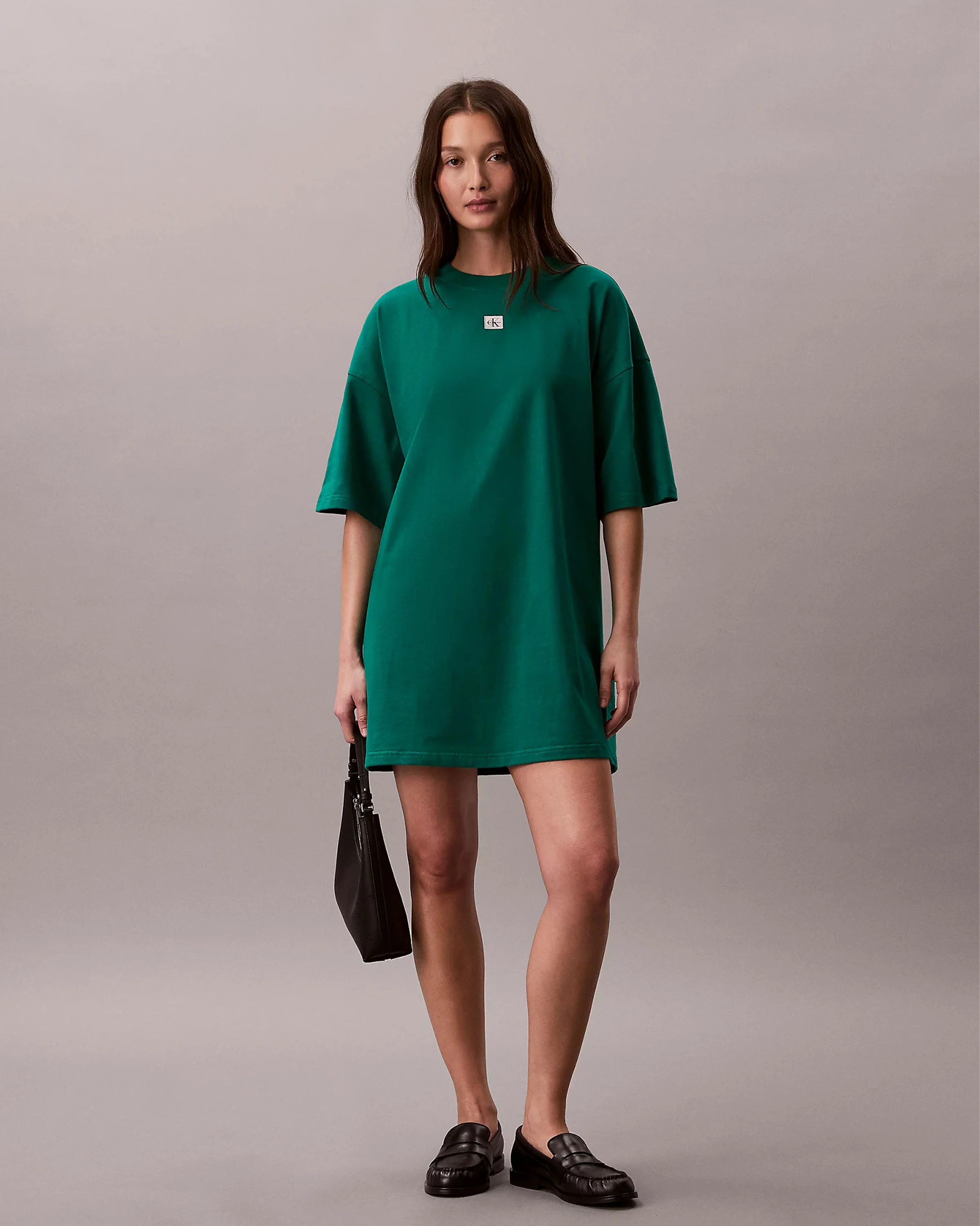 Woven Label Oversized Jurk - Image 5