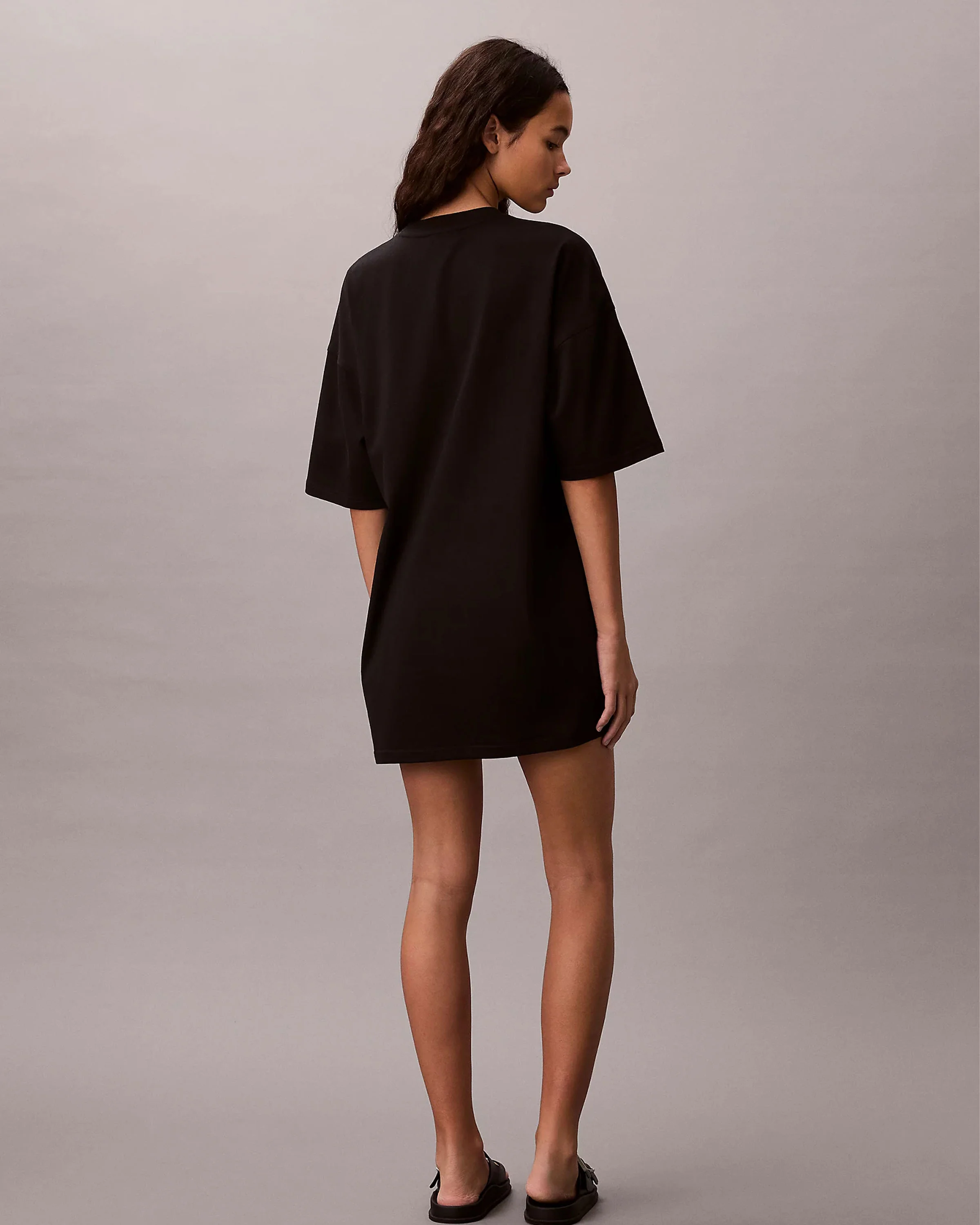 Woven Label Oversized Jurk - Image 3