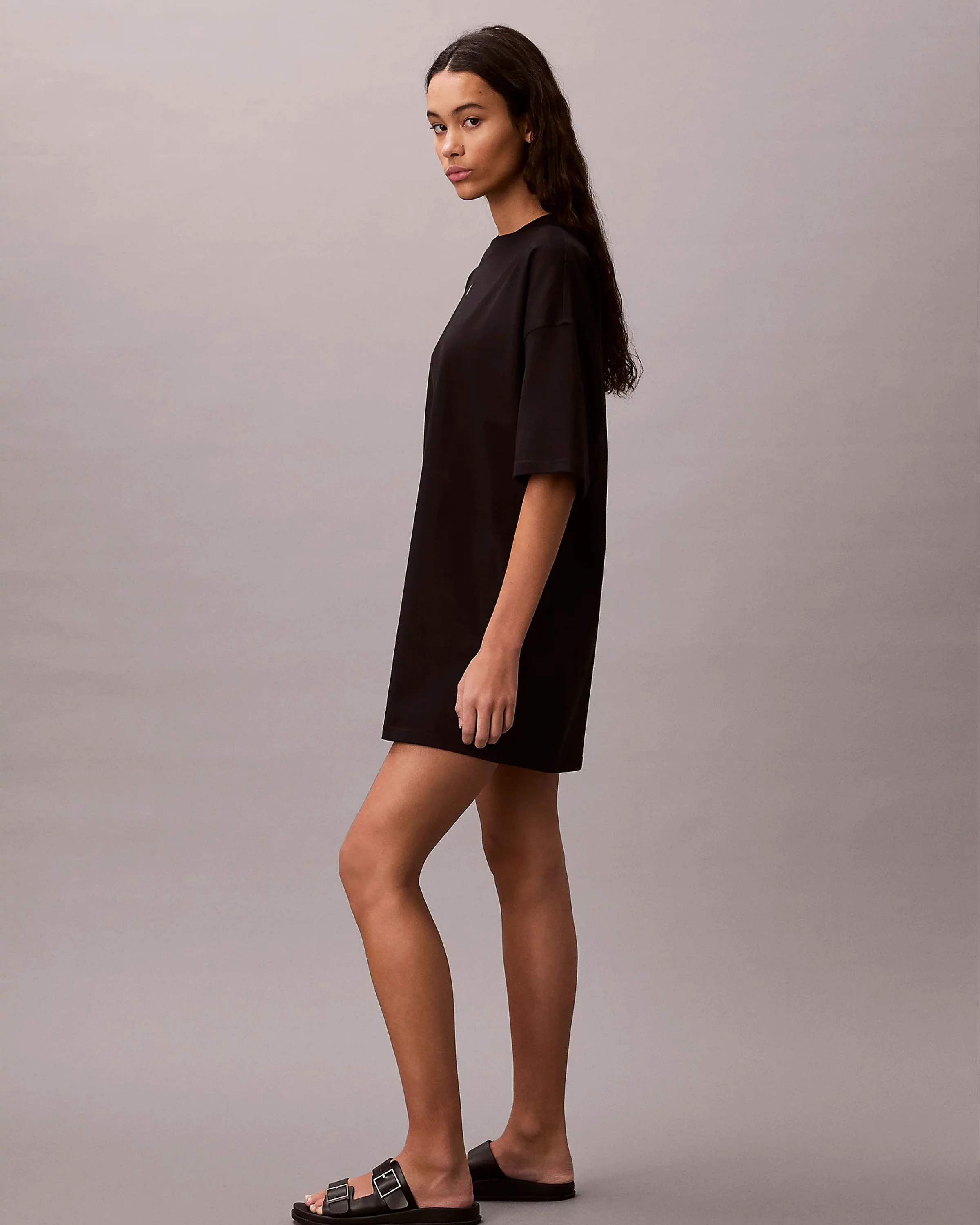 Woven Label Oversized Jurk - Image 4