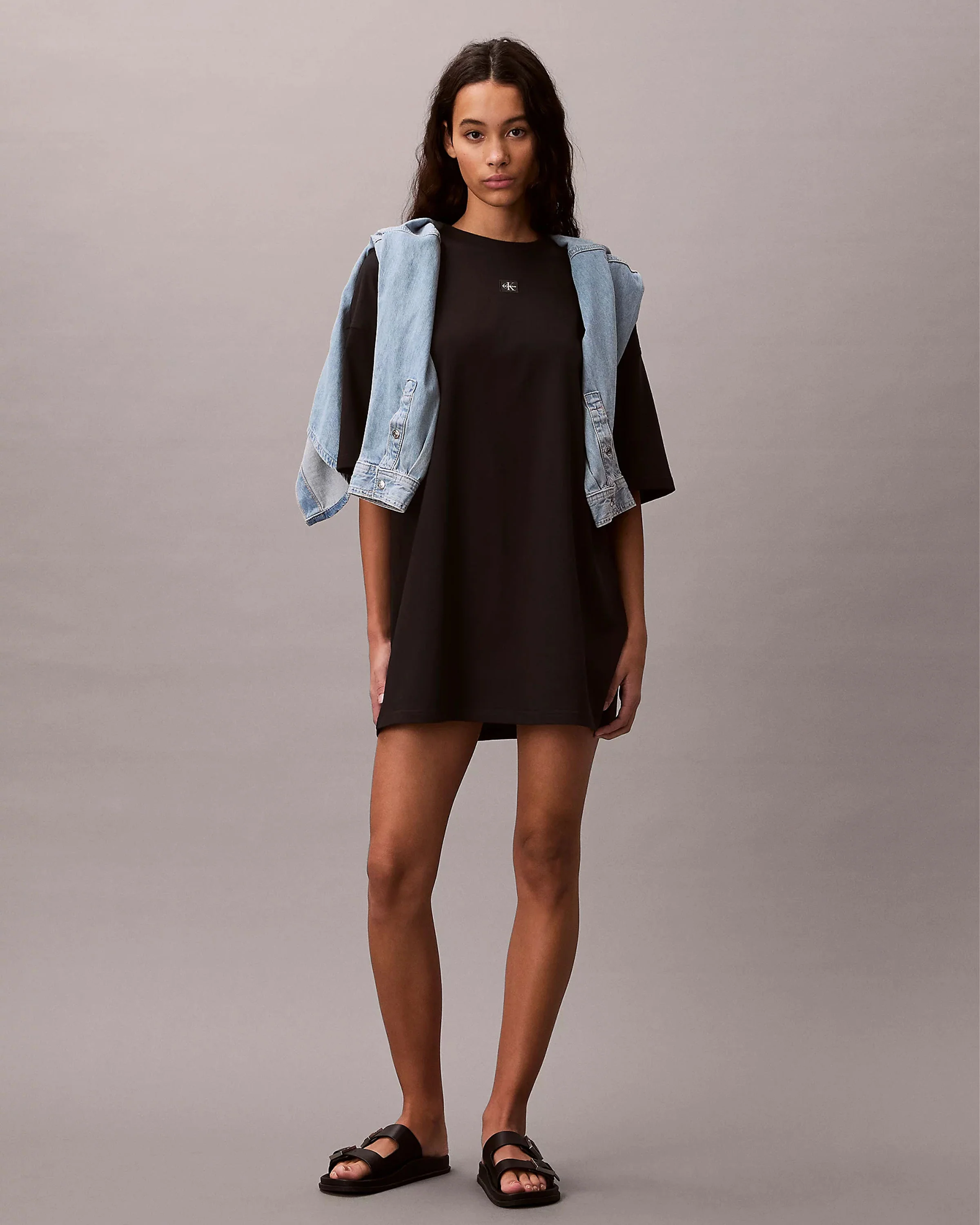 Woven Label Oversized Jurk - Image 5